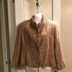 Women's Tan Wool Blend Blazer